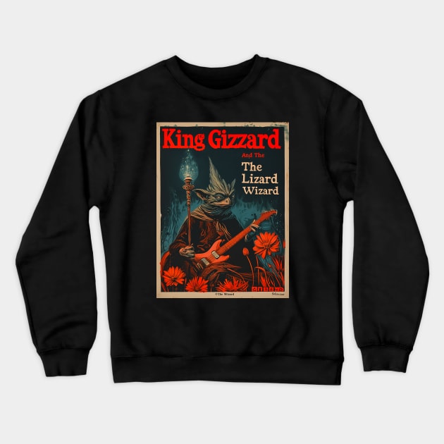 Vintage King Gizzard Poster Crewneck Sweatshirt by galenfrazer